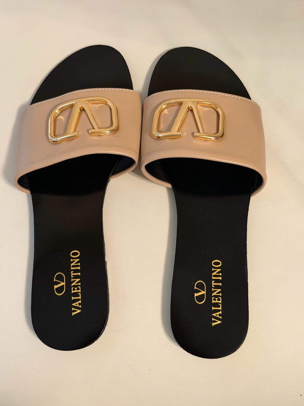 Women’s Luxury Designer-Inspired Logo Slide Sandals